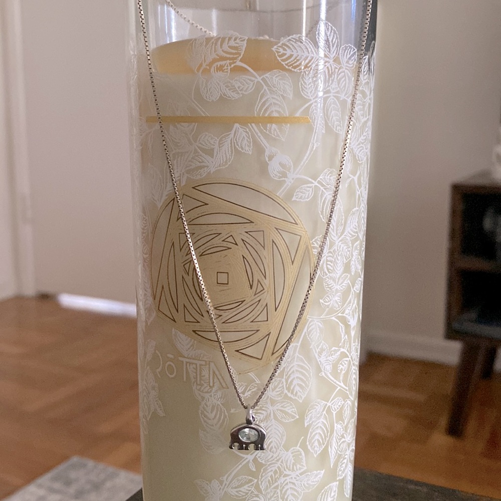 Elephant pendant with sterling silver chain